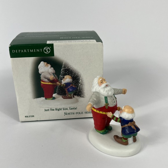 Department 56 Other - Dept 56 Just the Right Size‎ Santa Figurine North Pole Series in Original Box